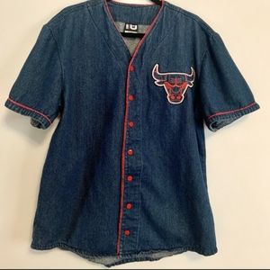Chicago Bulls Denim Button Down